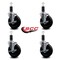 Service Caster 5'' Soft Rubber Swivel 1-1/4'' Expanding Stem Caster Set with Brake, 4PK SCC-EX20S514-SRS-TLB-114-4 - alternate 4
